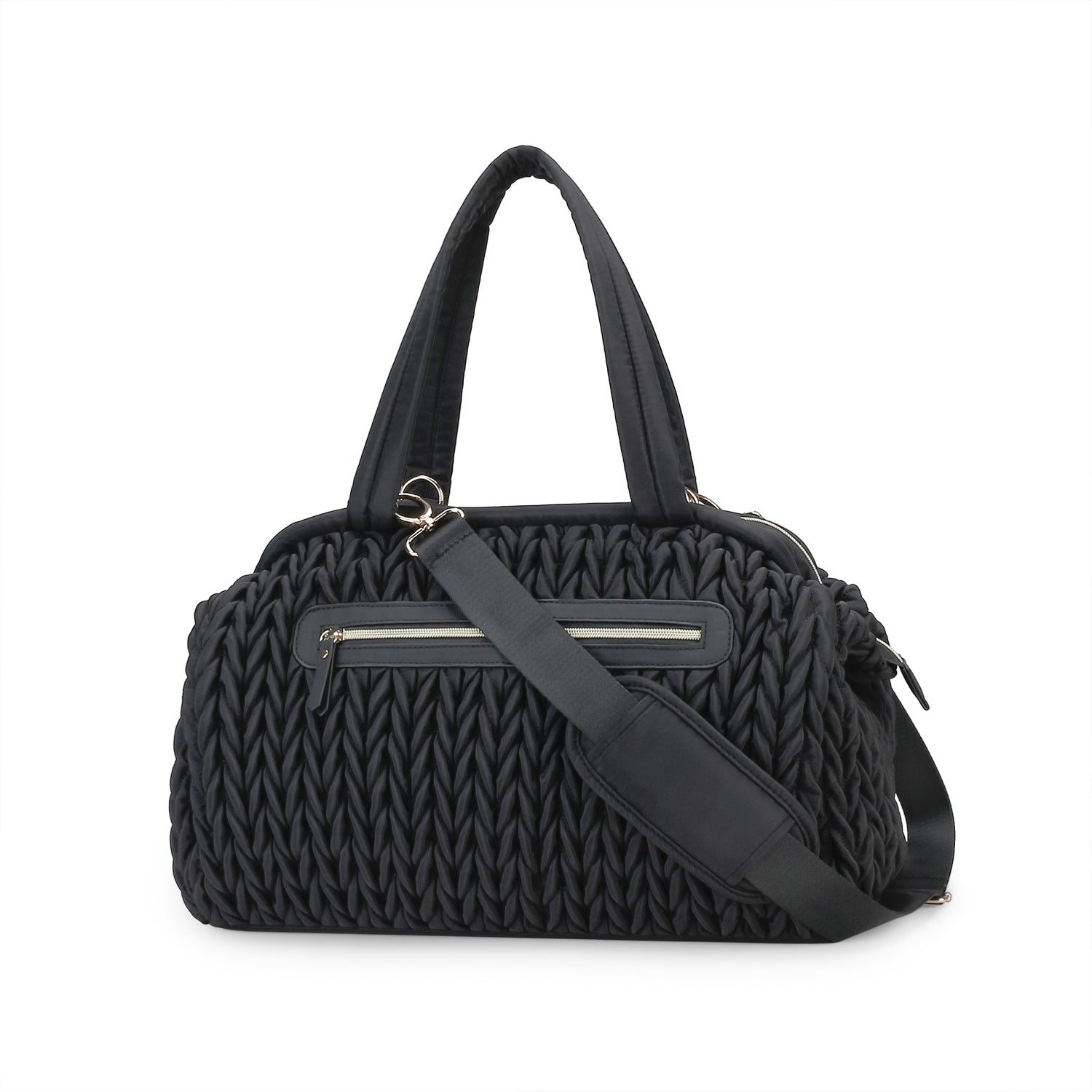Quilted Embroidery Insulated Mother Baby Bag | modern interior styled scene