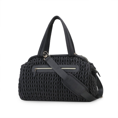 Quilted Embroidery Insulated Mother Baby Bag | modern interior styled scene