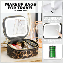 PU Leather Makeup Case with LED Mirror