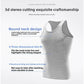 Men's white cotton sleeveless vest with a round neck on a plain background