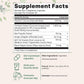 Supplement facts panel listing turmeric, ginger, bee propolis, MCT and black pepper