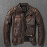 Brown, Stand Collar, Spring Autumn / XL | US 42 / EU 52