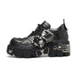 Low-top platform leather shoes
