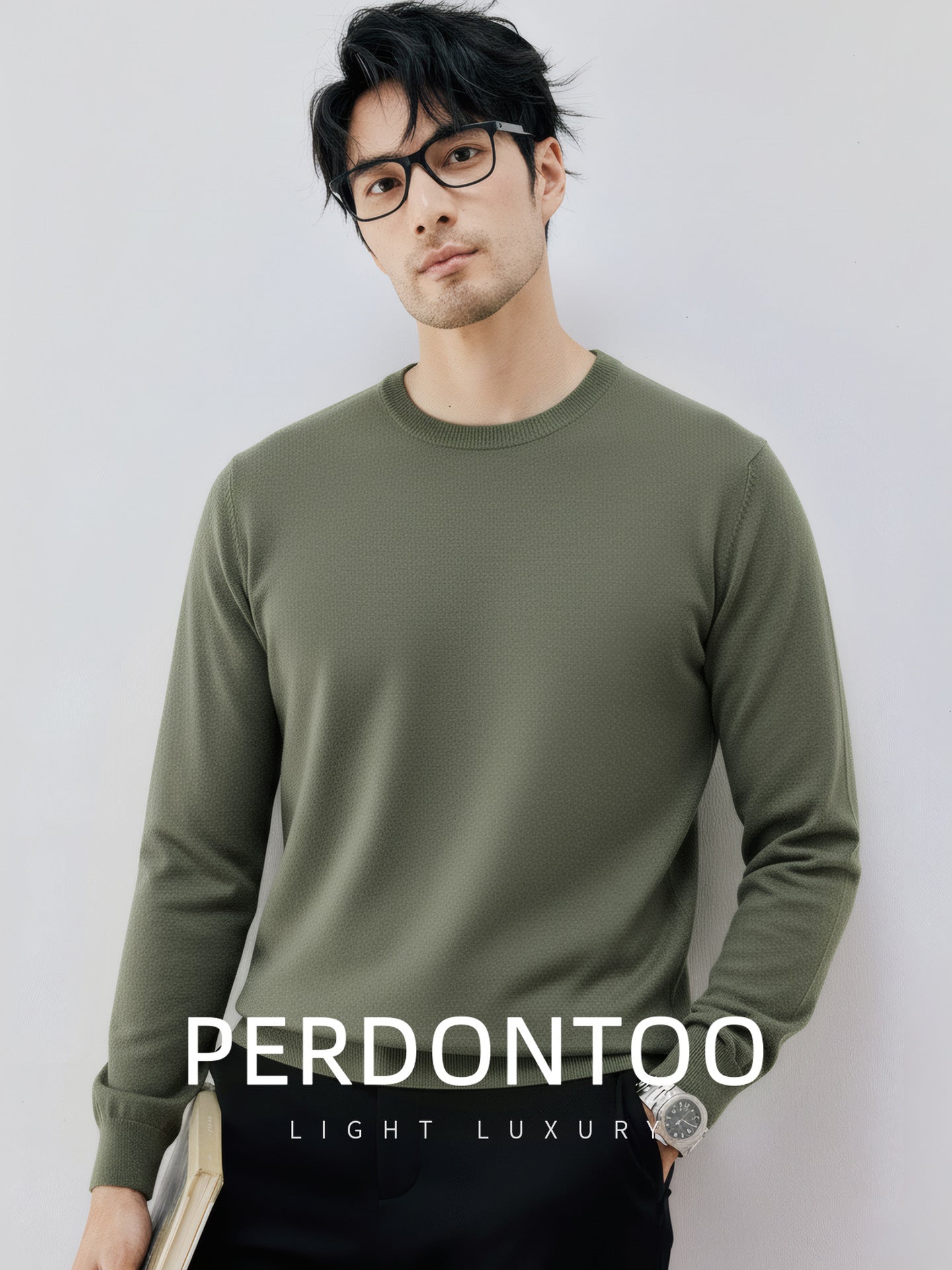 Mens Wool Blend Knit Sweater | use case in daily routine