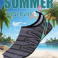 Slip on quick dry water shoe with a stretch mesh upper and grippy TPR sole, grey