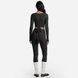 Wrap Top and Leggings, Black
