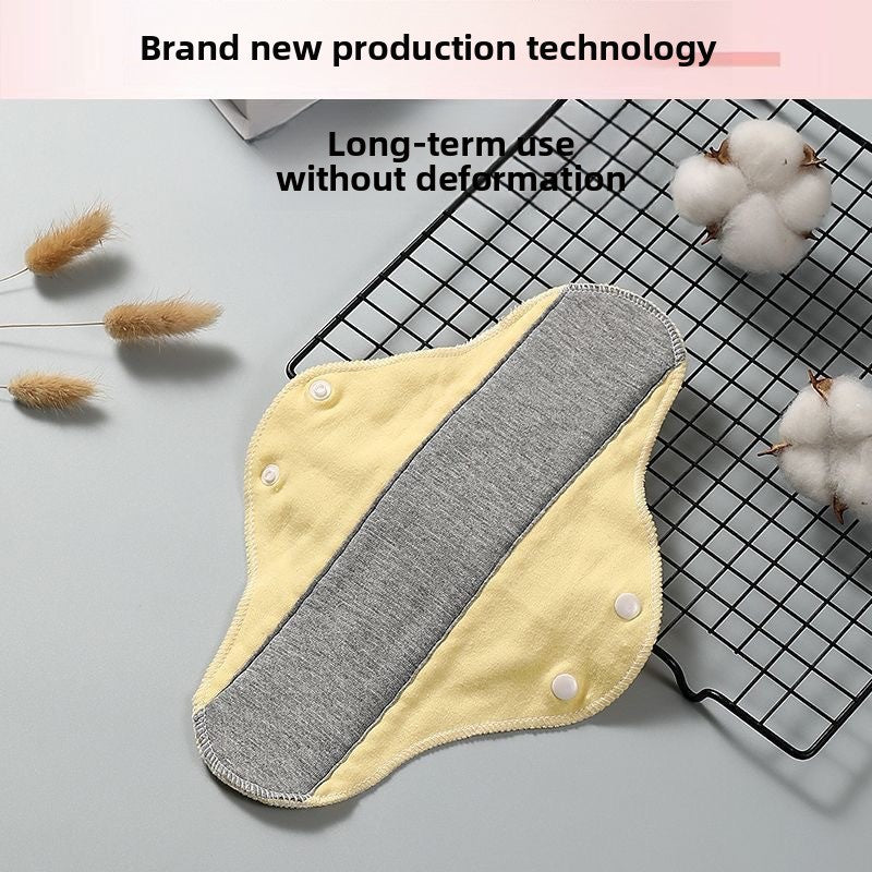 Graphene reusable sanitary pad with pure cotton surface front view
