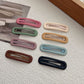 Solid color matte snap hair clip