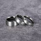 Pure Titanium Ring Simple Sand Step Band