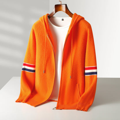 Double-sleeved knitted loose-fitting sweater coat