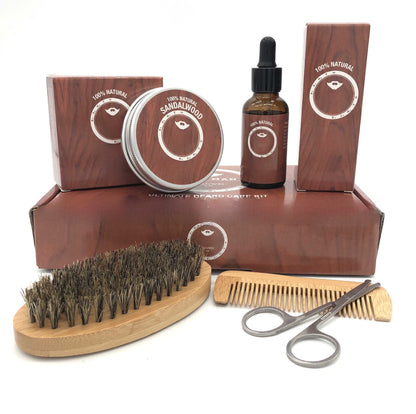 Beard brush comb scissors