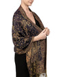 Cashew flower scarf-navy blue