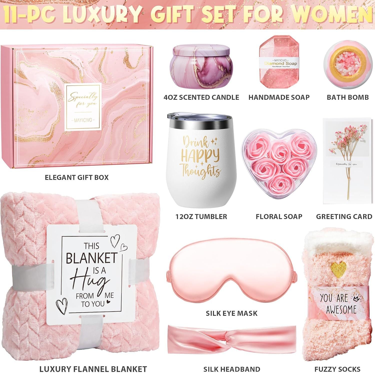 Personalized Gift Box Set | top down arrangement layout