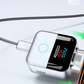 USB C 140W charge adapter front button with light ring and metal body detail