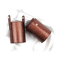 Caramel starry glitter PU brush holder with the lid removed