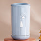 Blue pet paw wash cup with a white paw print graphic, large size, on a studio pedestal