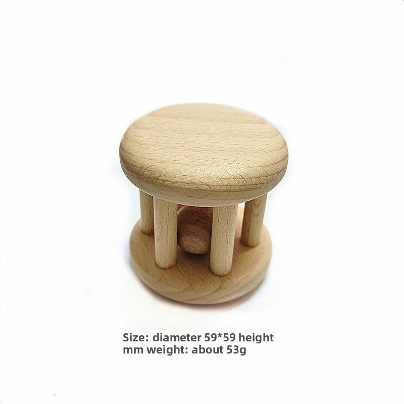 Wooden Baby Rattle Teether Toy | alternative angle product detail