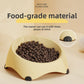 Five colours of the tilted stainless steel cat feeding bowl lined up