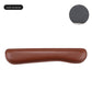 Set of a round mouse pad and a keyboard wrist rest in matching leather look