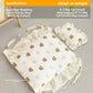 Large bear print bedding set and pillow with ties and a zip design for removal and washing