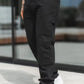 Mens Patchwork Loose Fit Jeans Straight Trousers