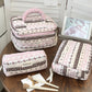 Cute Bow Makeup Bag Women Large Capacity Storage Pencil Case