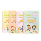 Preschool practice copybooks covering alphabet, numbers, maths and drawing with a pen set