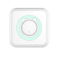 White thermal printer with a mint cat ear ring on a white background, C15 blue option