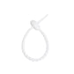 Tadpole silicone tie looped around a wrist to show how flexible the strap is
