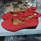Flat casual low-heeled sandals