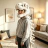 White Dinosaur head+skeleton / Adult 120cm