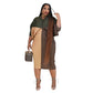 Pleated batwing midi dress with all over accordion pleats on a standing model, full length