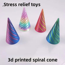 3D Printed Spiral Twist Cone Fidget and Desk Ornament
