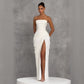 One Shoulder Bodycon Evening Dress for Casual Day, Trip, Relaxed Outing with Easy Styling | angled lifestyle styling shot