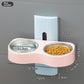 Close view of a removable stainless steel bowl in the molded frame