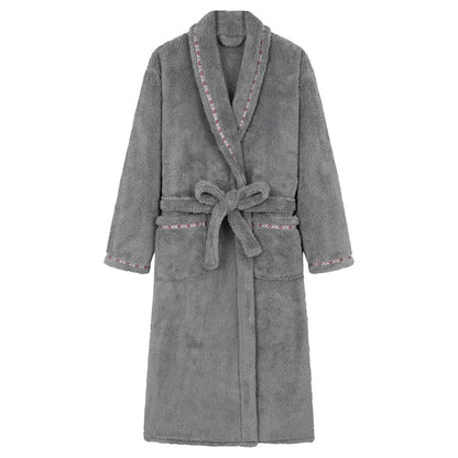 Coral Fleece Bathrobe for Men and Women