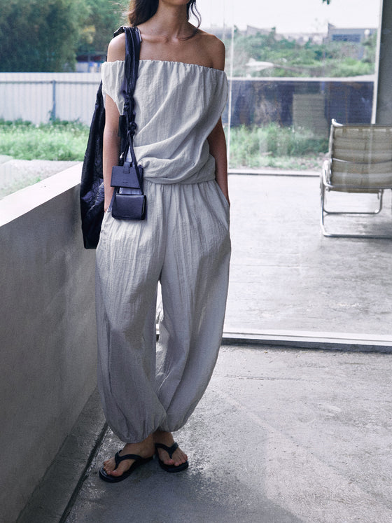 Tencel Balloon Leg Casual Pants