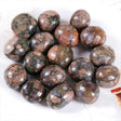 Blue amphibole tumbled stone