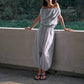 Tencel lyocell balloon leg casual pants shown full length on the model