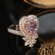 Yj2098001 pink stone love, 925 silver