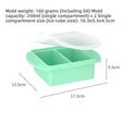 2 rows Small Ice Tray Emerald Green