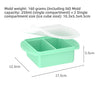 2 rows Small Ice Tray Emerald Green