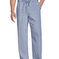 Man relaxing at home in lightweight cotton gauze striped pajama