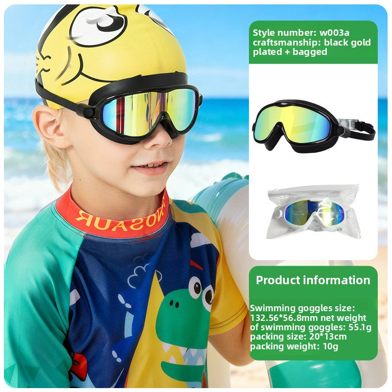 Kids swimming goggles with anti-fog polycarbonate lenses