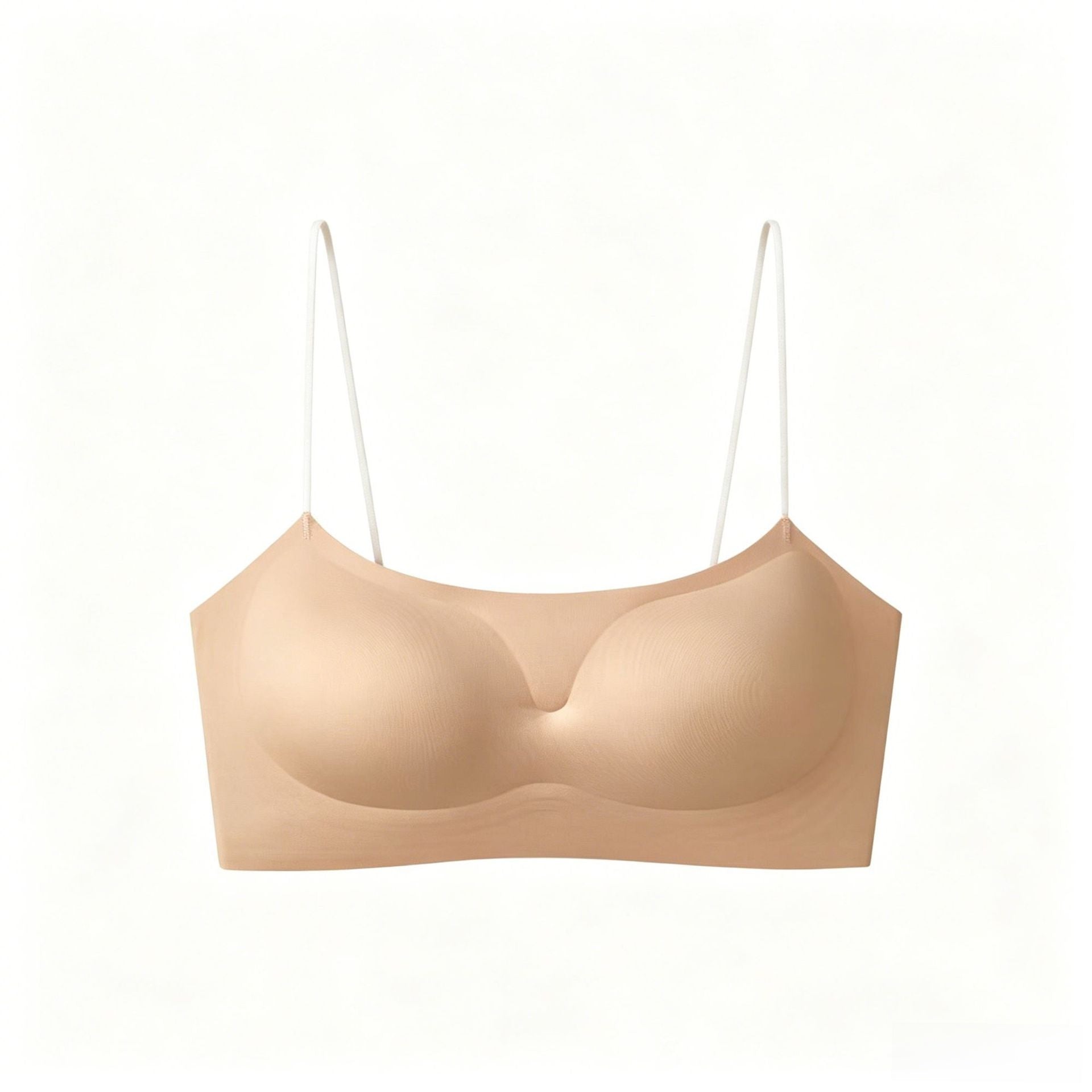 Womens seamless wireless bralette in mint green, moulded cup detail