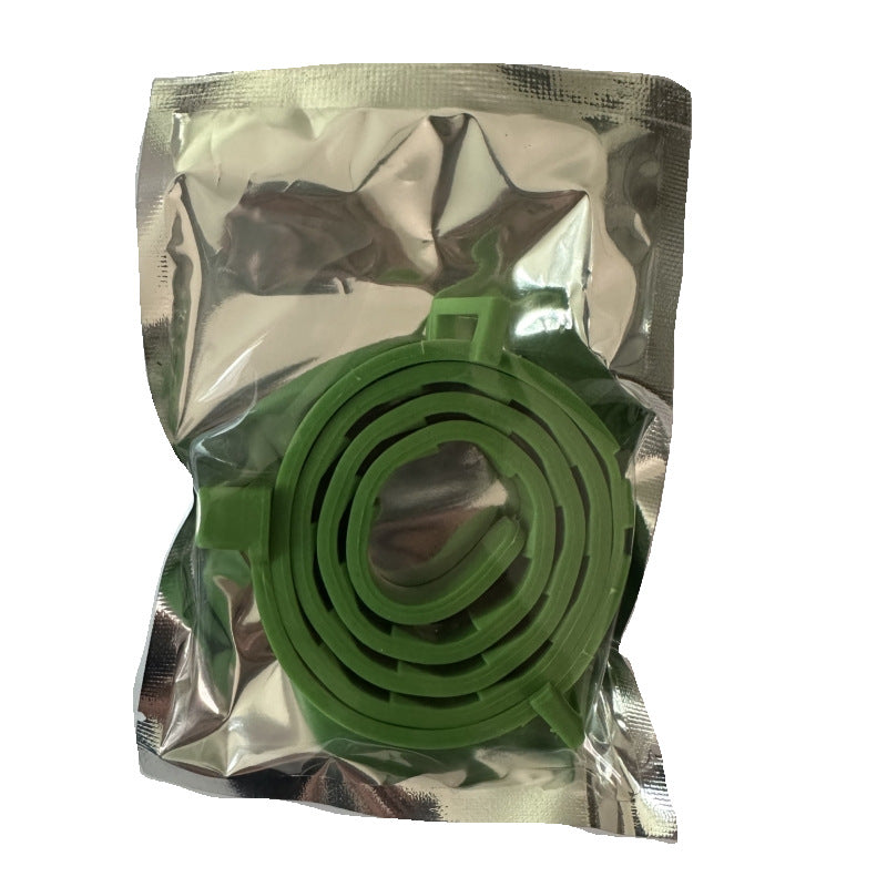 Adjustable pet collar band bent to show its flexible plastic body