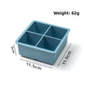4 Cavities Large Cube Tray, Steel Blue
