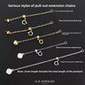24 cm | 9.4 in / 18K Rose Gold / 1.1mm Cross Extender Bead Disc