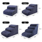 Navy Blue foam pet stairs in four sizes with measurements, option photo for L2 53x38x23cm