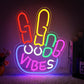 LED neon wall light sign, design shape detail